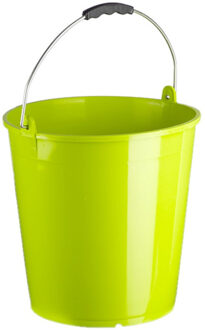 Forte Plastics Emmer lime groen 15 liter 32 x 31 cm schoonmaakartikelen - Emmers