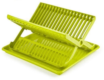 Forte Plastics Groen afdruiprek 2-laags met lekbak 37 x 33 x 21 cm - Afdruiprekken