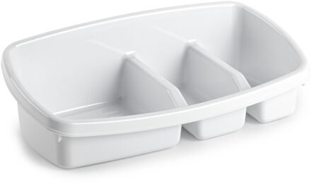 Forte Plastics Keuken spons/doekjes houder 26 x 14 cm wit - Keukenhulphouders