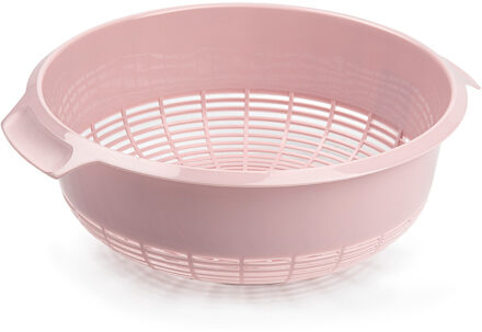 Forte Plastics Kunststof keuken vergiet van 23 x 9 cm roze - Vergieten