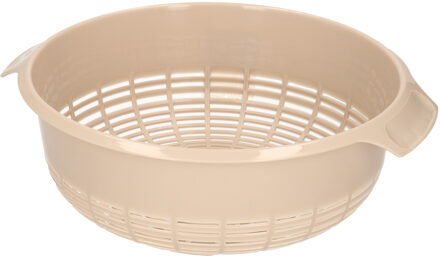 Forte Plastics Kunststof keuken vergiet van 23 x 9 cm taupe - Vergieten