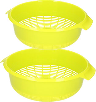 Forte Plastics kunststof keuken vergieten 2x combiset groen 27 x 10 cm en 23 x 9 cm