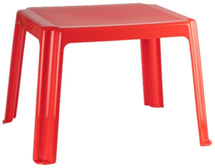 Forte Plastics Kunststof kindertafel rood 55 x 66 x 43 cm - Bijzettafels