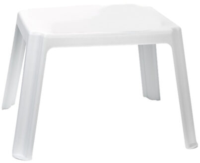 Forte Plastics Kunststof kindertafel wit 55 x 66 x 43 cm - Bijzettafels