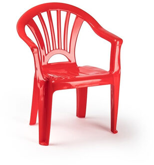 Forte Plastics Kunststof rood kinderstoeltjes 35 x 28 x 50 cm - Kinderstoelen