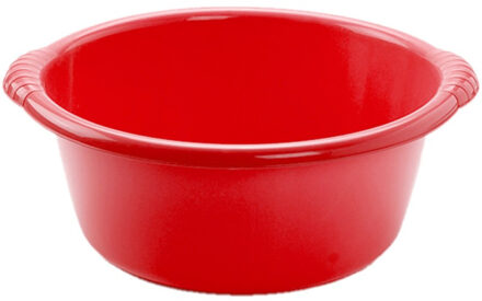 Forte Plastics Kunststof teiltje/afwasbak rond 15 liter rood - Afwasbak