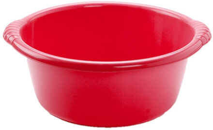 Forte Plastics Kunststof teiltje/afwasbak rond 25 liter rood - Afwasbak