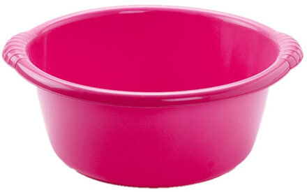 Forte Plastics Kunststof teiltje/afwasbak rond 25 liter roze - Afwasbak