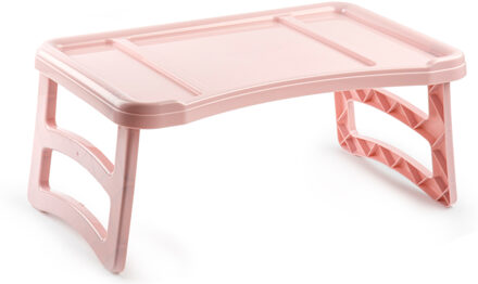 Forte Plastics Ontbijt op bed dienblad/tafeltje 51 x 33 cm in het oud roze - Dienbladen