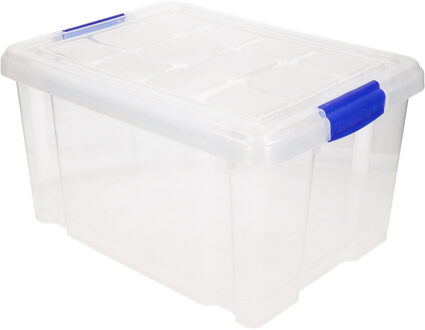 Forte Plastics Opbergbox met deksel - 5 liter - transparant - kunststof - Opbergbox