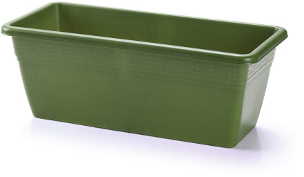 Forte Plastics Plantenbak - groen - rechthoekig - 40 x 18 x 15 cm - Plantenbakken