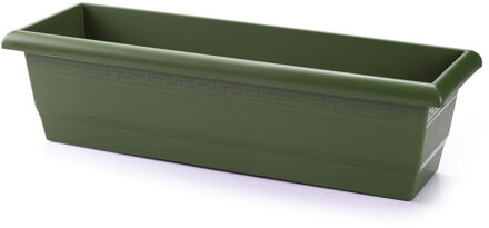 Forte Plastics Plantenbak - groen - rechthoekig - 60 x 20 x 16 cm - Plantenbakken