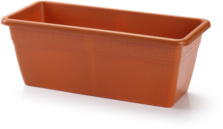 Forte Plastics Plantenbak - terra cotta - rechthoekig - 40 x 18 x 15 cm - Plantenbakken Bruin