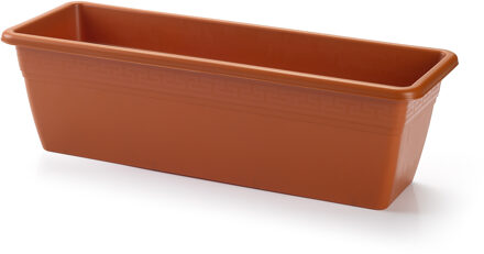 Forte Plastics Plantenbak - terra cotta - rechthoekig - 50 x 17 x 15 cm - Plantenbakken Bruin