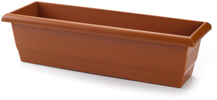 Forte Plastics Plantenbak - terra cotta - rechthoekig - 60 x 20 x 16 cm - Plantenbakken Bruin