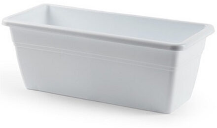 Forte Plastics Plantenbak - wit - rechthoekig - 40 x 18 x 15 cm - Plantenbakken