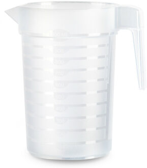 Forte Plastics Plastcforte Waterkan/schenkkan - transparant - 1000 ML - kunststof - Schenkkannen