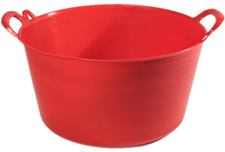 Forte Plastics Plasticforte flexibele emmer/kuip - rood - kunststof - rond - 26 liter - 49 x 44 x 27 cm - Wasmanden