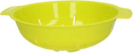 Forte Plastics Plasticforte Keuken vergiet/zeef - kunststof - Dia 25 cm x Hoogte 8 cm - groen - Vergieten