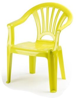 Forte Plastics Plasticforte Kinderstoel van kunststof - groen - 35 x 28 x 50 cm - tuin/camping/slaapkamer - Kinderstoelen