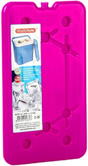 Forte Plastics Plasticforte Koelelementen 450 gram - 14 x 25 x 1 cm - roze - Voor koelbox en koeltas - Koelelementen