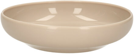 Forte Plastics Plasticforte Kommetje/schaaltje - taupe - D16 x 4 cm - 520 ml - kunststof - Kommetjes Bruin