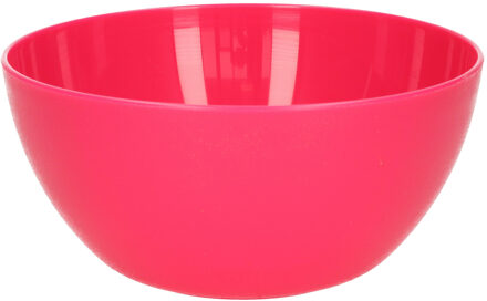 Forte Plastics Plasticforte kommetjes/schaaltjes - dessert/ontbijt - kunststof - D14 x H6 cm - fuchsia roze - Kommetjes