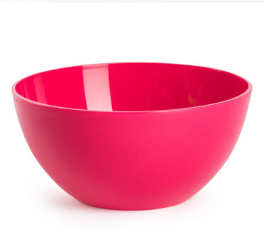 Forte Plastics Plasticforte kommetjes/schaaltjes - dessert/ontbijt - kunststof - D17 x H7 cm - fuchsia roze - Kommetjes