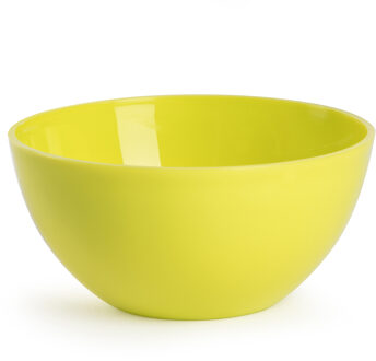 Forte Plastics Plasticforte kommetjes/schaaltjes - dessert/ontbijt - kunststof - D17 x H7 cm - groen - Kommetjes Geel