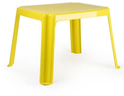 Forte Plastics Plasticforte Kunststof kindertafel - geel - 55 x 66 x 43 cm - camping/tuin/kinderkamer - Bijzettafels