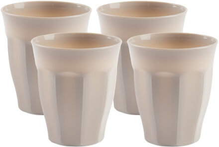 Forte Plastics Plasticforte onbreekbare Picardi drinkglazen - 10x stuks - kunststof - beige - 250 ml - Drinkglazen