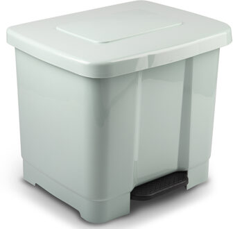 Forte Plastics PlasticForte Pedaalemmer - 2-vaks - mintgroen - 35 liter - 43 x 38 cm - Pedaalemmers