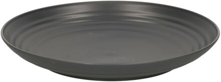 Forte Plastics PlasticForte Rond bord/camping bord - D22 cm - zwart - kunststof - Dinerborden