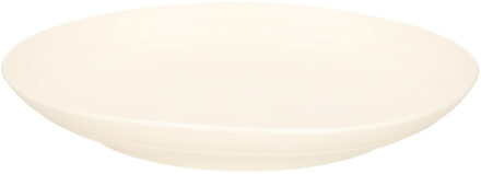 Forte Plastics PlasticForte Rond bord/camping bord - D25 cm - Ivoor wit - kunststof - Dinerborden