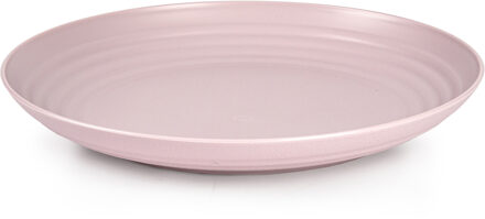 Forte Plastics PlasticForte Rond bord/camping bord - D25 cm - lichtroze - kunststof - Dinerborden