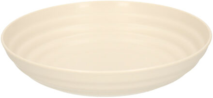 Forte Plastics PlasticForte Rond bord/camping - diep bord - D19 cm - beige - kunststof - soepborden - Diepe borden