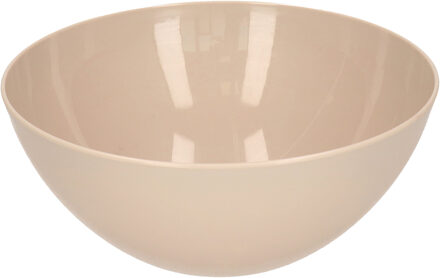 Forte Plastics Plasticforte Serveerschaal/saladeschaal - D20 x H8 cm - kunststof - beige - Serveerschalen