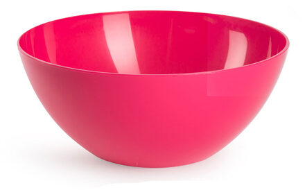 Forte Plastics Plasticforte Serveerschaal/saladeschaal - D20 x H8 cm - kunststof - fuchsia roze - Serveerschalen