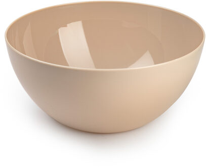 Forte Plastics Plasticforte Serveerschaal/saladeschaal - D23 x H10 cm - kunststof - beige - Serveerschalen