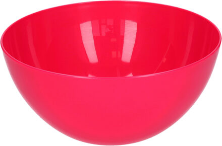 Forte Plastics Plasticforte Serveerschaal/saladeschaal - D23 x H10 cm - kunststof - fuchsia roze - Serveerschalen