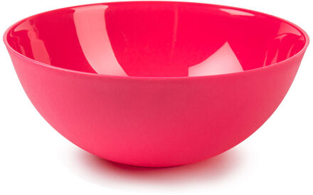 Forte Plastics Plasticforte Serveerschaal/Saladeschaal - D25 x H10 cm - kunststof - fuchsia roze - 2,5 liter - Serveerschalen