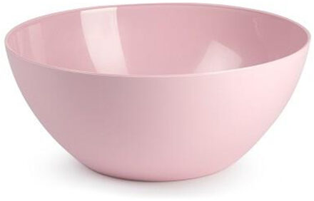 Forte Plastics Plasticforte Serveerschaal/saladeschaal - D25 x H12 cm - kunststof - roze - Serveerschalen