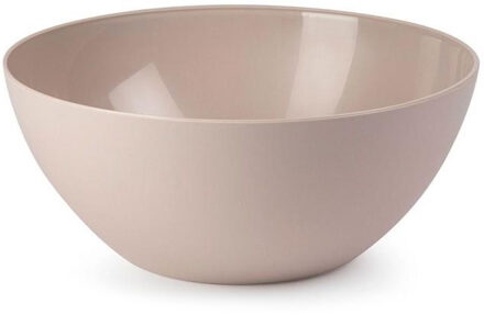 Forte Plastics Plasticforte Serveerschaal/saladeschaal - D26 x H12 cm - kunststof - beige - Serveerschalen