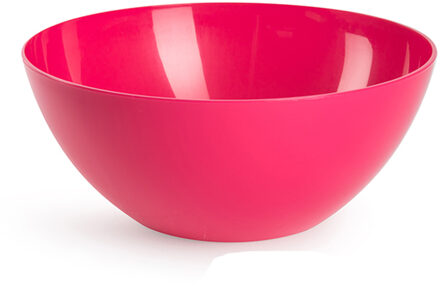 Forte Plastics Plasticforte Serveerschaal/saladeschaal - D26 x H12 cm - kunststof - fuchsia roze - Serveerschalen