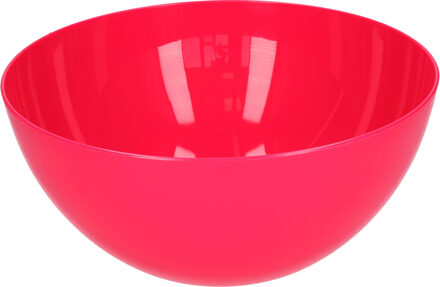 Forte Plastics Plasticforte Serveerschaal/saladeschaal - D28 x H14 cm - kunststof - fuchsia roze - Serveerschalen