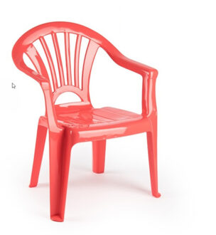 Forte Plastics Plasticforte Stoeltje voor kinderen - koraal rood - 50 cm - kunststof - Kinderstoelen