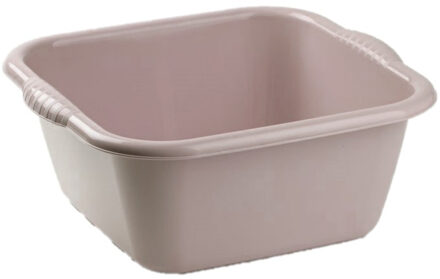 Forte Plastics Plasticforte teiltje/afwasbak - vierkant - kunststof - 3 liter - 25 x 23 x 11 cm - Taupe - Afwasbak