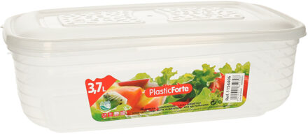 Forte Plastics Vershoudbakje voor vriezer en magnetron - 3,7L - kunststof - Vershoudbakjes Transparant