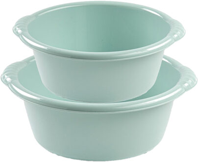 Forte Plastics Voordeelset multi-functionele kunststof teiltjes mintgroen in 2-formaten