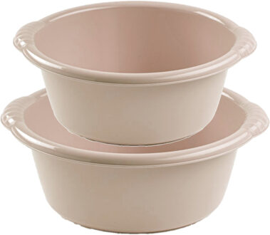 Forte Plastics Voordeelset Multi-functionele Kunststof Teiltjes Taupe In 2-formaten - Afwasbak